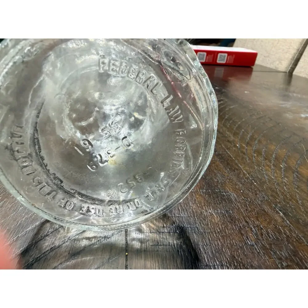 Vintage Liquor Bottle Glass Decanter w/ Stopper Crystal Barware 10